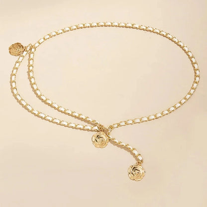Elara Jewelry™ Velora V-Shine Ring Noir Élégance Chain Waist Belt