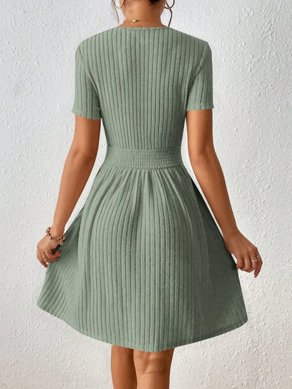 Amoura Dresses™ Ribbed Waist Knitted Dress