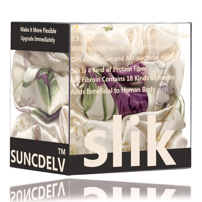 SatinÉclat™ 3 قطع ربطات شعر من الحرير الخالص