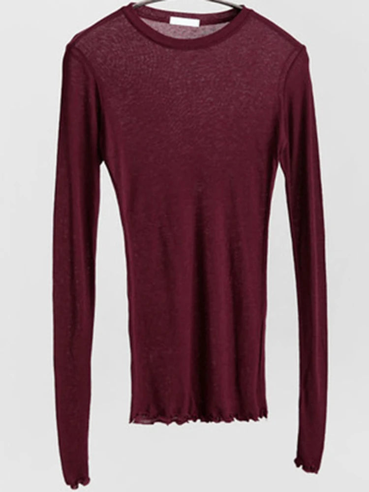 Lunara Winter™ Essential Slim Crew Neck Long Sleeve Top