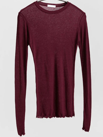 Lunara Winter™ Essential Slim Crew Neck Long Sleeve Top