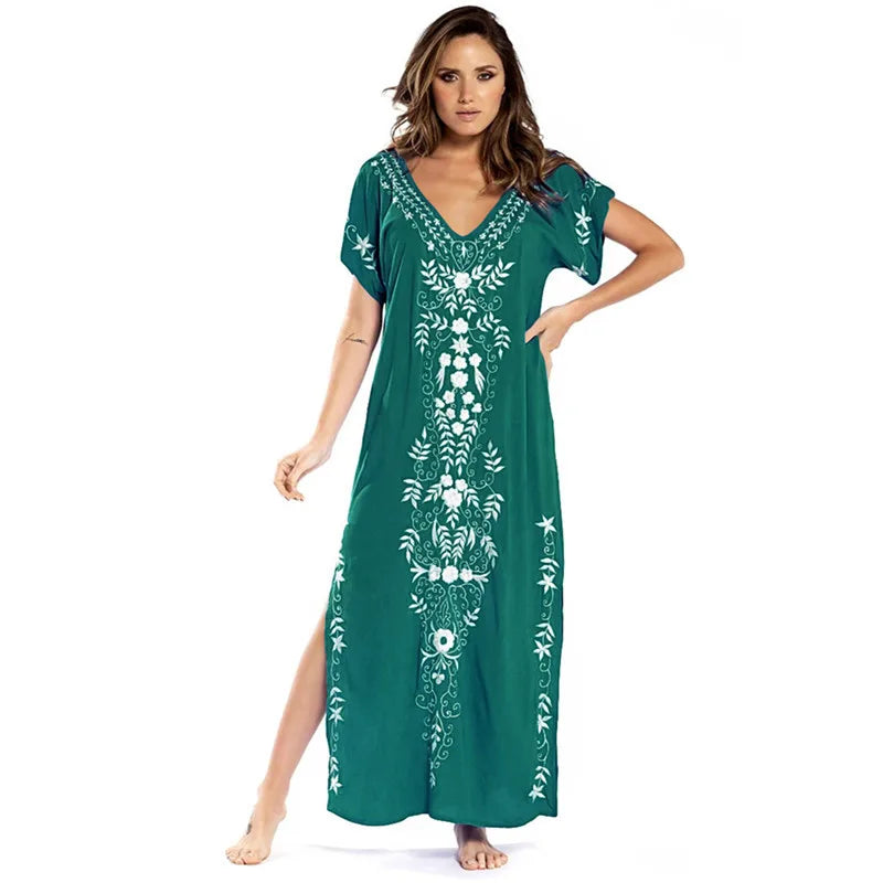 SeaLure™ Bohemian Majesty thêu Kaftan