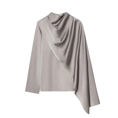 Satin Éclat™ Asymmetrical Satin Blouse