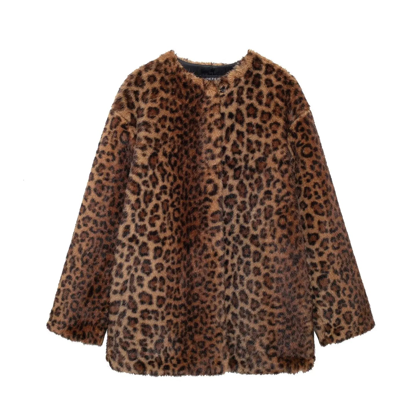 Abrigo de piel sintética de felpa con estampado de leopardo Lunara Winter™