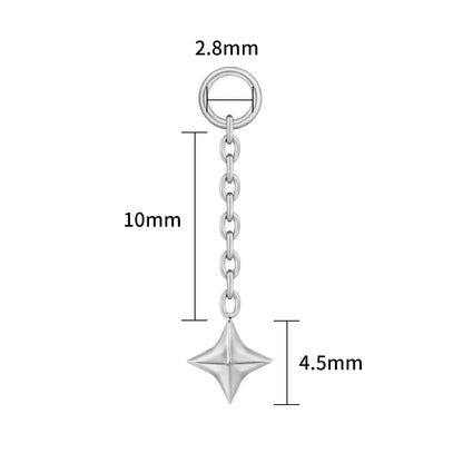 Elara Jewelry™ Luna Star Drop Necklace