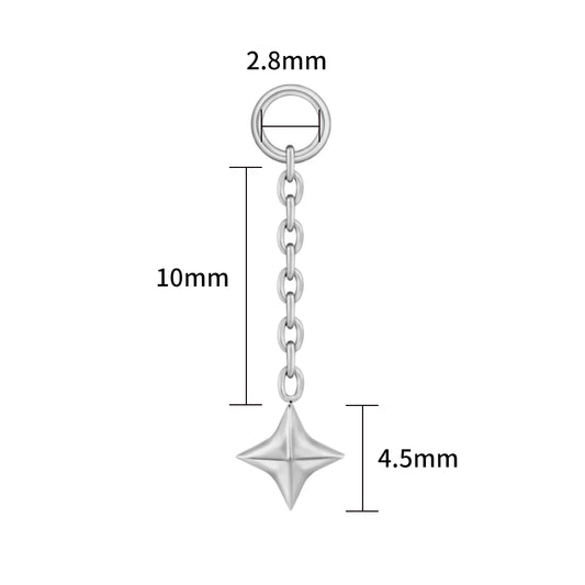 Elara Jewelry™ Luna Star Drop Necklace
