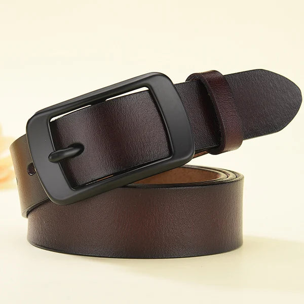 ÉlanBag™ Leather Belt Black Buckle