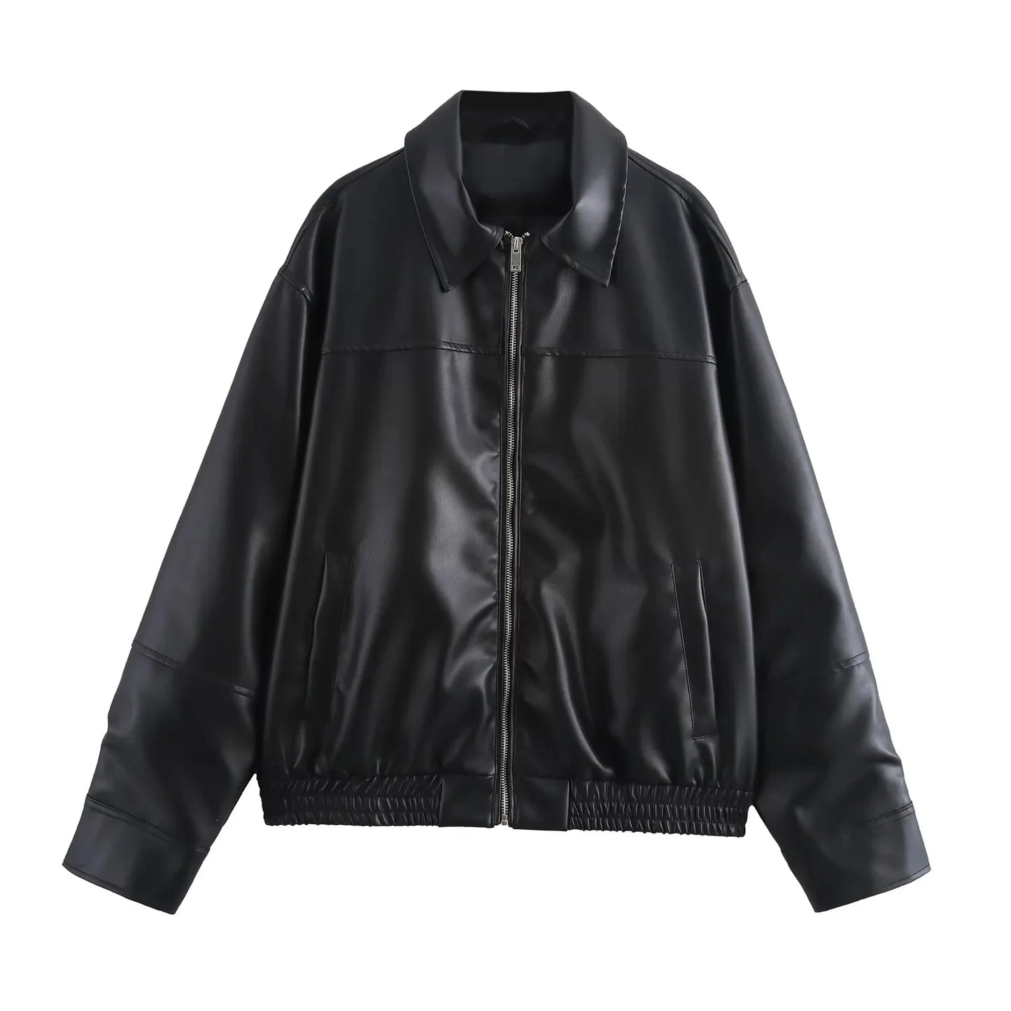 1. Lunara Winter™ Timeless Rebel Icon Kunstlederjacken