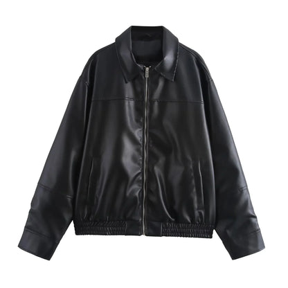 1. Lunara Winter™ Timeless Rebel Icon Kunstlederjacken