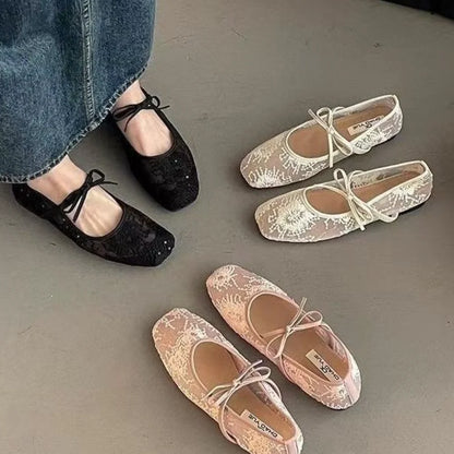 Solenne Shoes™ Minimalist Mesh Lace Ballet Flats