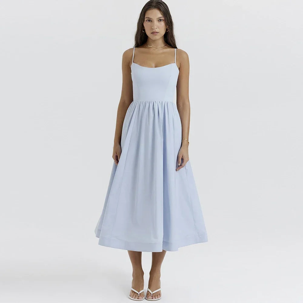 Amoura Dresses™ Delicate Midi Strap Dress