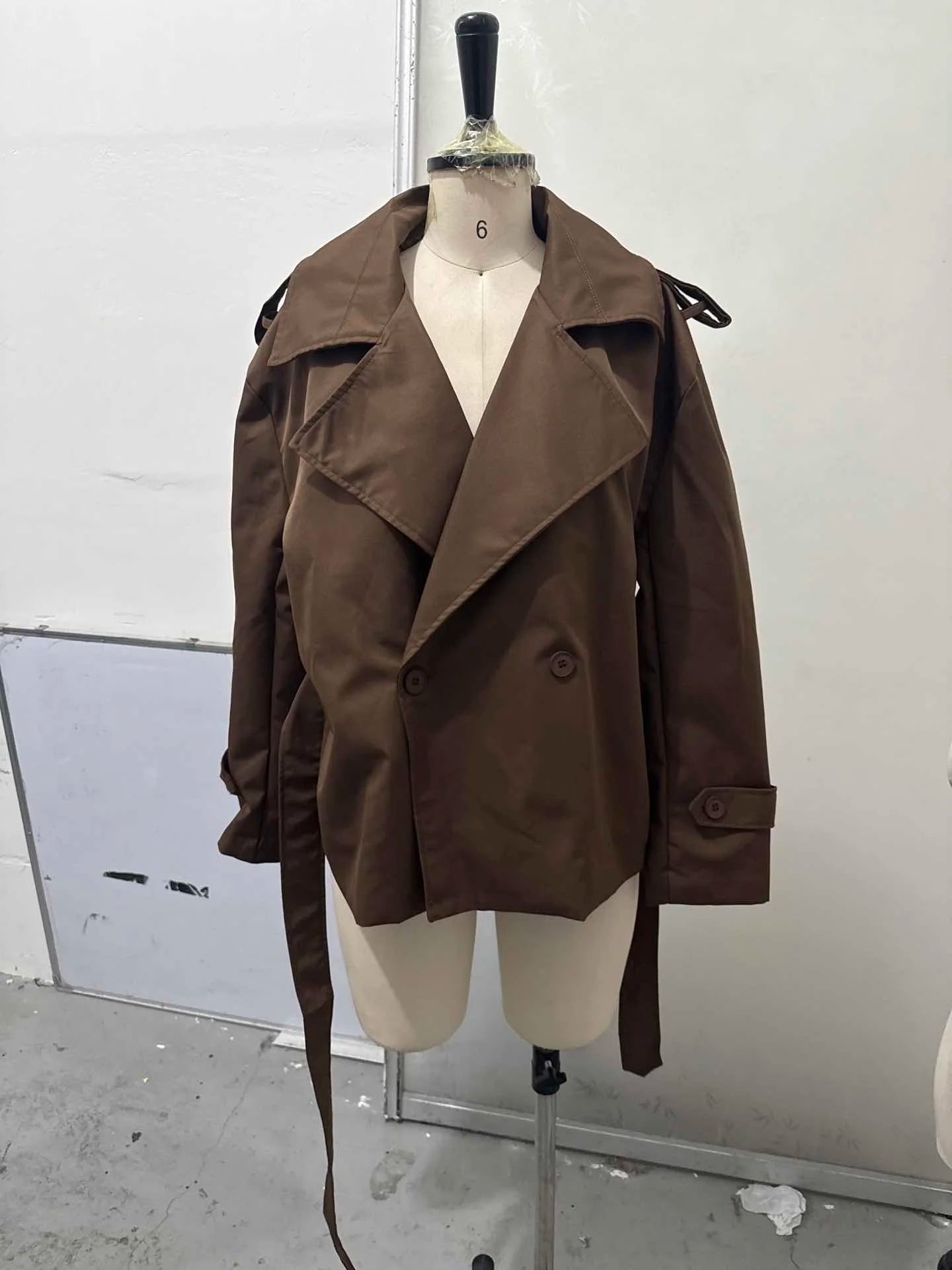 Lunara Winter™ Lapel Lace-Up Trench Coat
