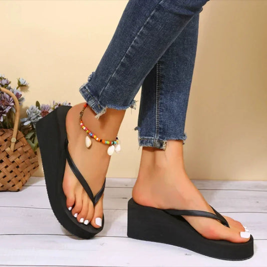 Solenne Shoes™ Wedge Heel Flip-Flops Summer