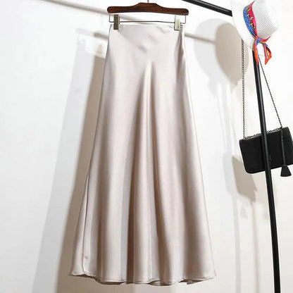 Satin Éclat™ Elegant Satin Long Skirt