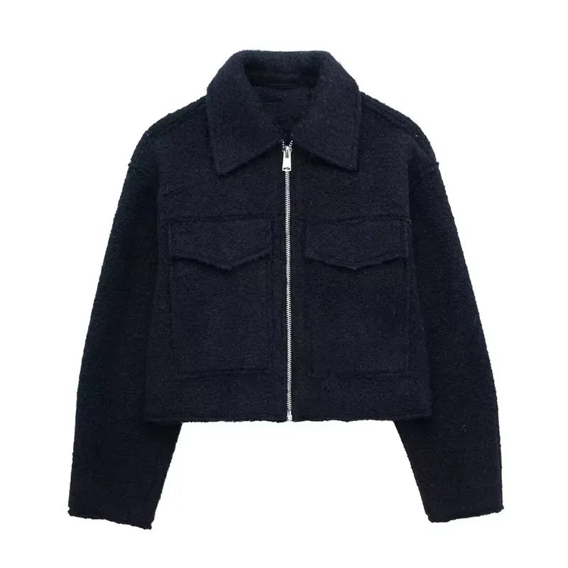 Lunara Winter™ Cropped Wool Blend Jacket