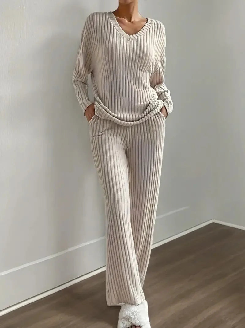 Lunara Winter™ 2-Piece V-Neck Sweater Set