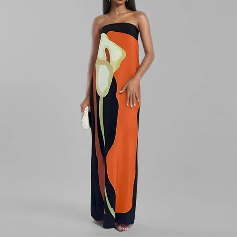 Amoura Dresses™ Flower Printed Long Dress