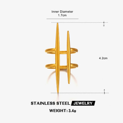 Elara Jewelry™ Abstrakter geometrischer Statement-Ring