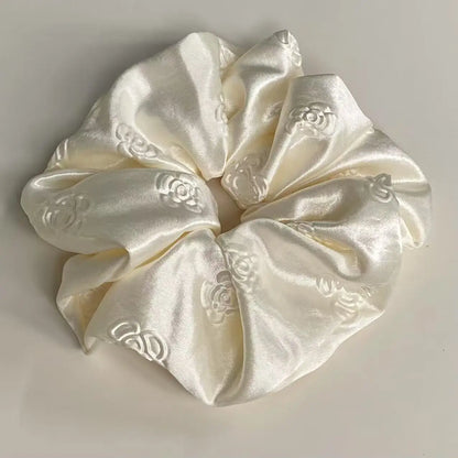 Satin Éclat™ Embroidered French Scrunchie