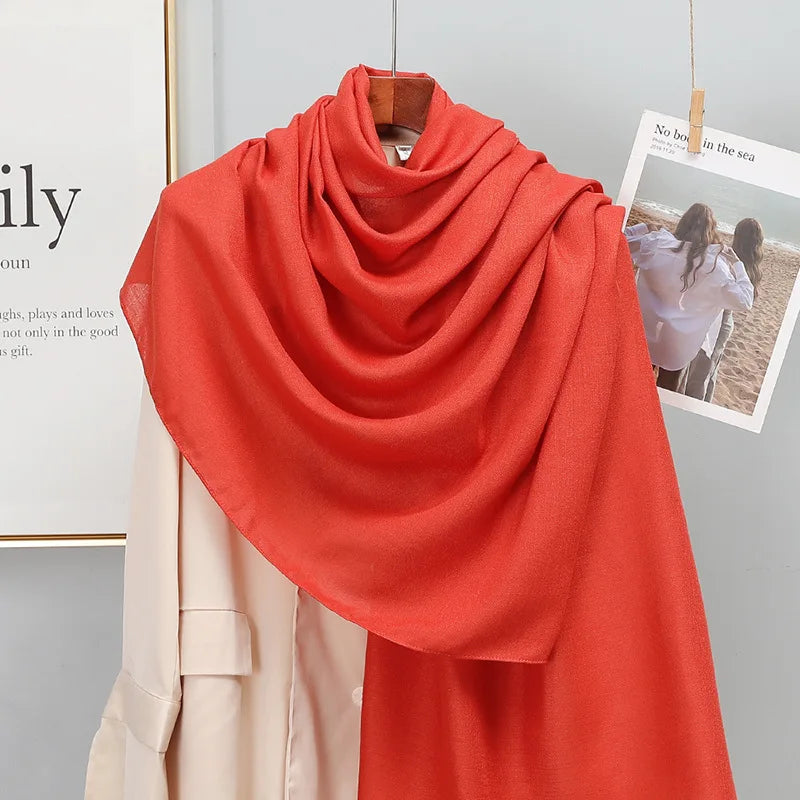 SatinÉclat™ Plain Solid Scarf for Women