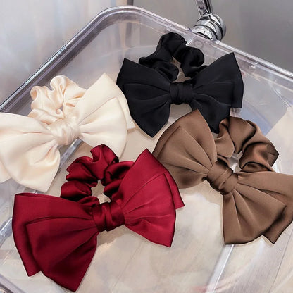 SatinÉclat™ Bow Hair Scrunchie