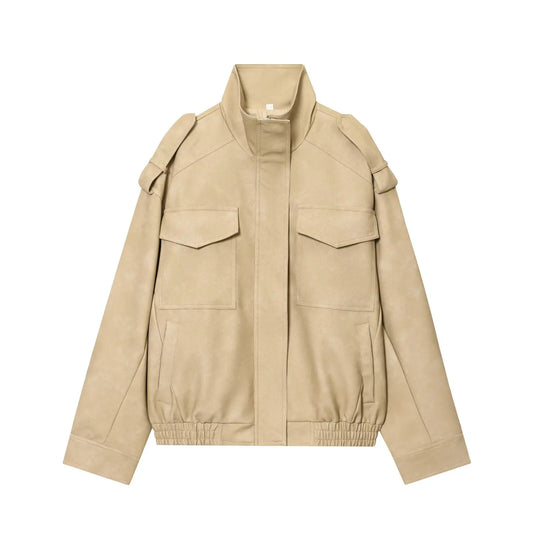 Lunara Winter™ Cropped Faux Suede Utility Jackets