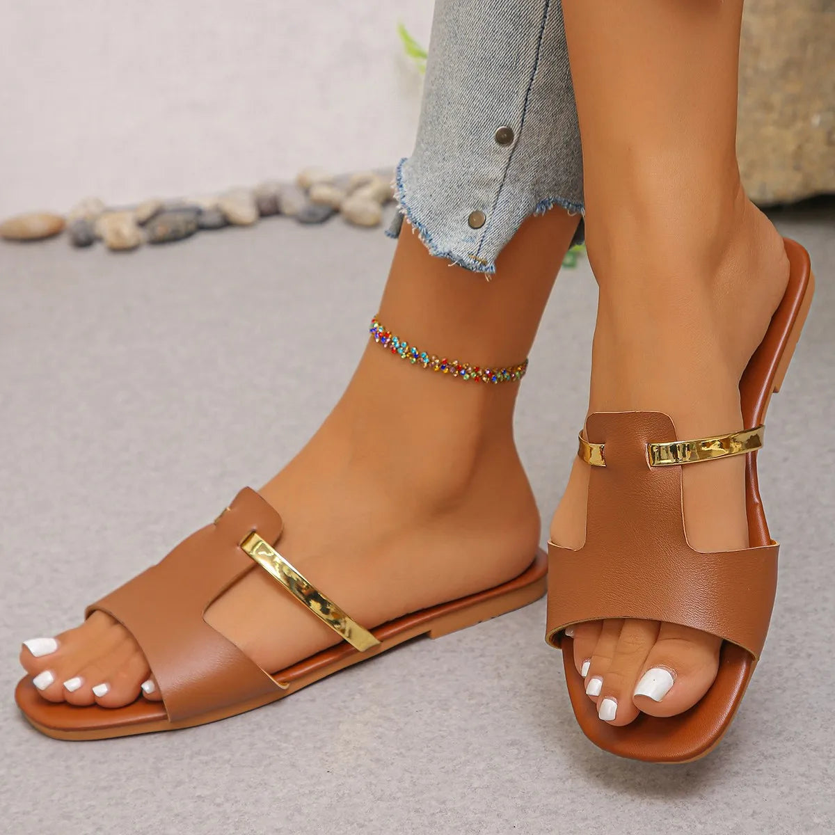 Solenne Shoes™ Open-Toed Flat Sandals