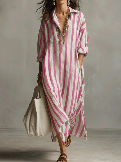 Amoura Dresses™ Maxi Shirt Dress