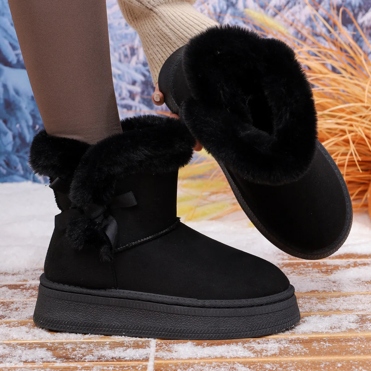 Lunara Winter™ Fleece-gefütterte Schneestiefel