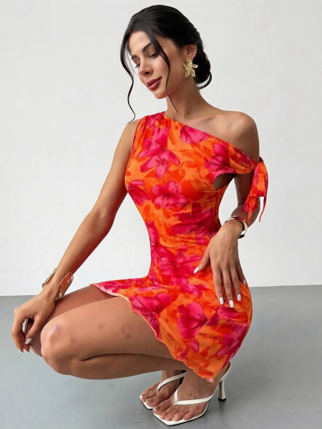 Amoura Dresses™ Summer Floral Print Mini Dress