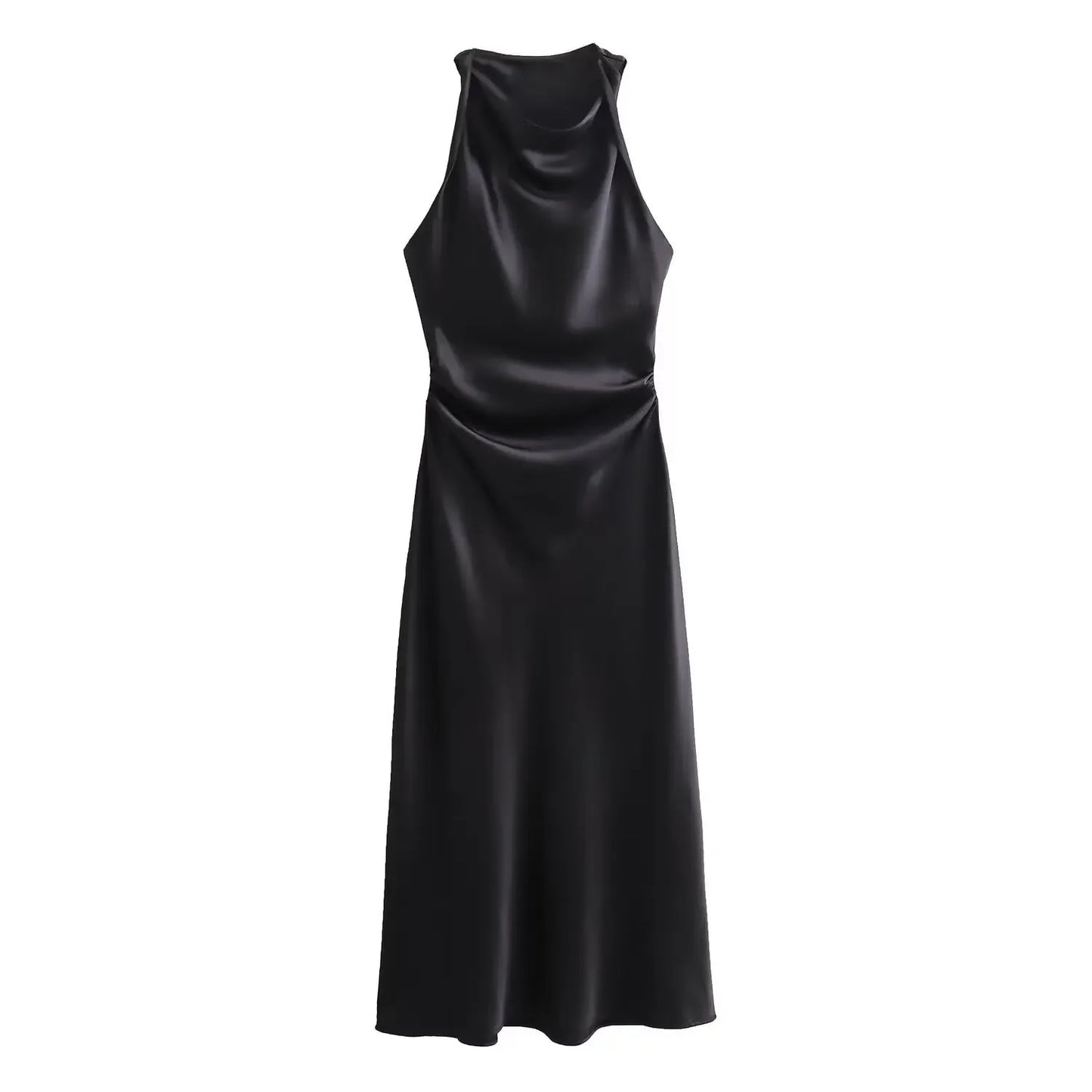 Amoura Dresses™ Sleeveless Satin Texture Dress