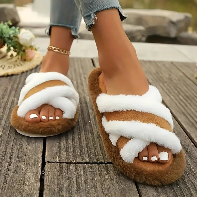 Lunara Winter™ Cross Band Spring Slippers