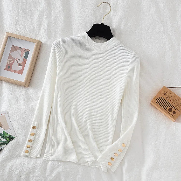 Pull à col roulé Lunara Winter™ avec détails de boutons