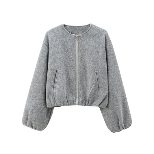 Lunara Winter™ Cropped Fleece Bomber Jacket