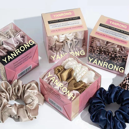 SatinÉclat™ 3 قطع ربطات شعر من الحرير الخالص