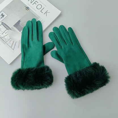 Gants chauds en cuir suédé Lunara Winter™