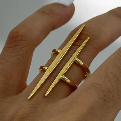 Elara Jewelry™ Abstrakter geometrischer Statement-Ring