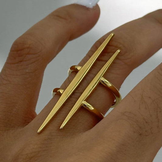Elara Jewelry™ Abstract Geometric Statement Ring
