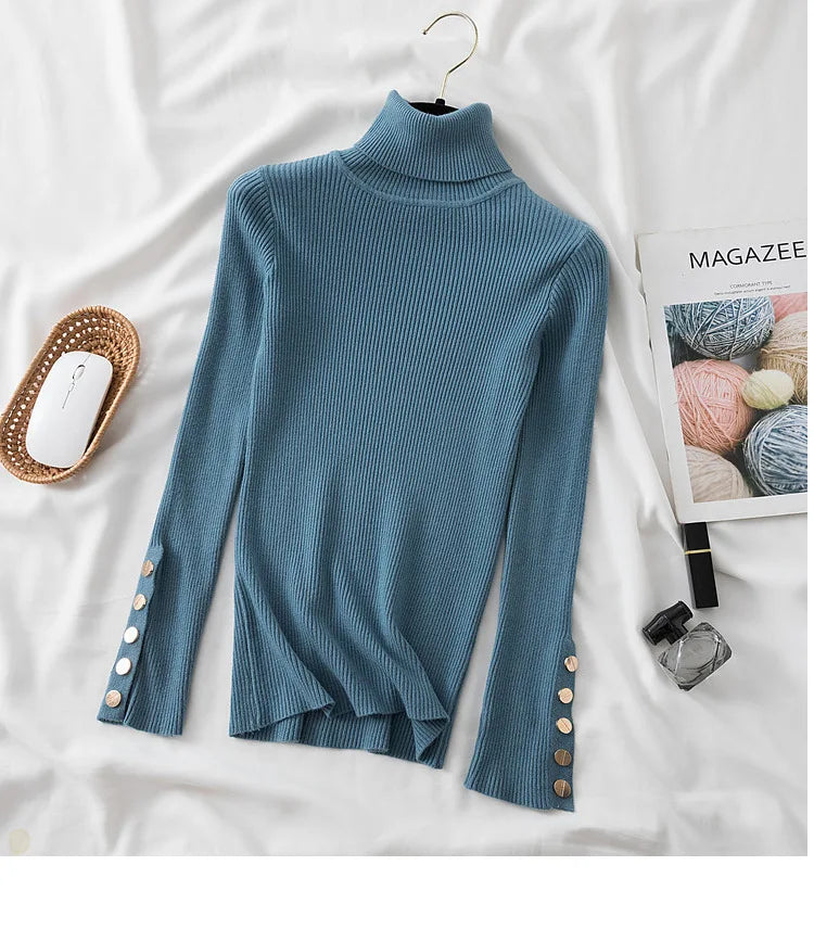 Pull à col roulé Lunara Winter™ avec détails de boutons