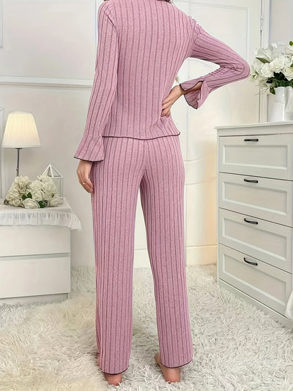 Lunara Winter™ 2-Piece Elegant Bow Pajama Set