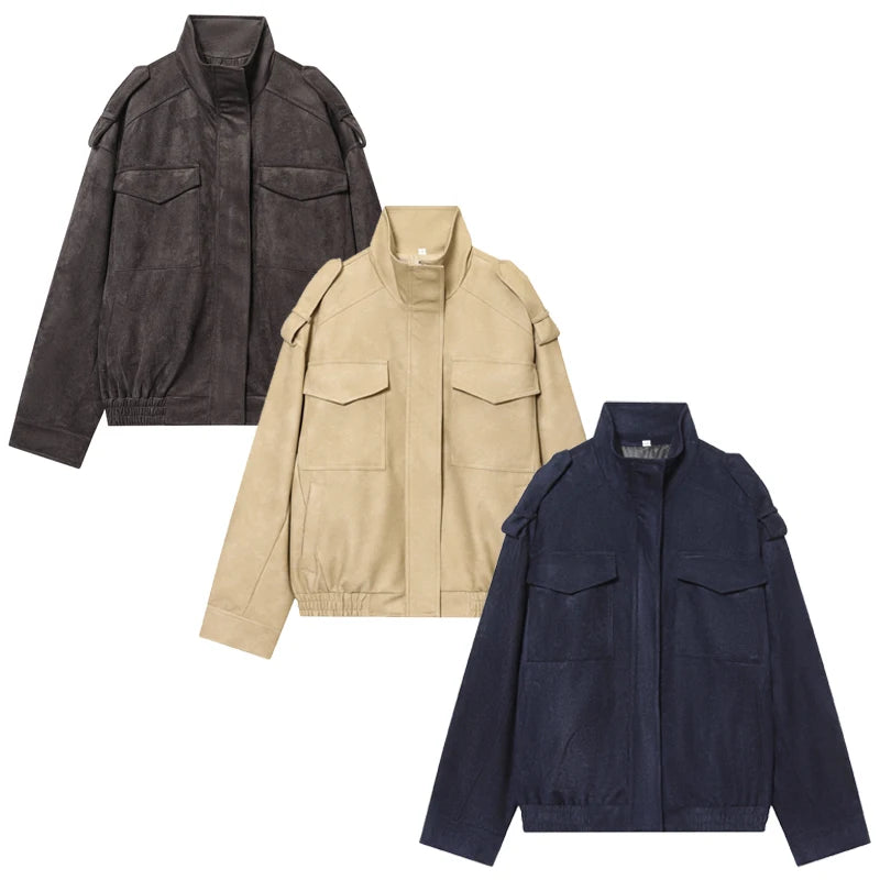 Lunara Winter™ Utility-Jacke aus Wildlederimitat