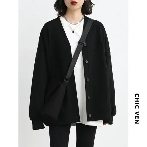 Lunara Winter™ Oversized Button-Front Knit Cardigan