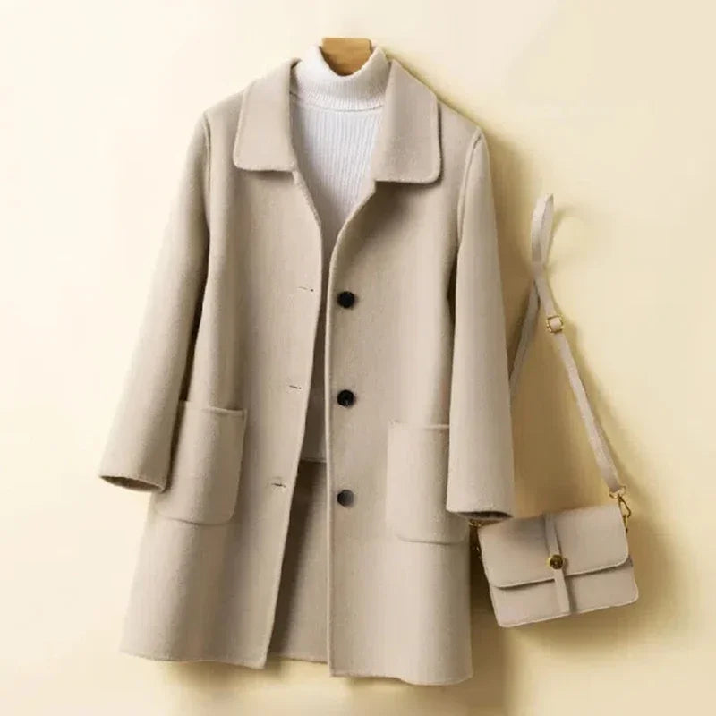 Lunara Winter™ Classic Notched Lapel Wool Coat