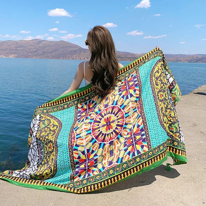 SeaLure™ Aura Artisanal Silk-Blend Shawl