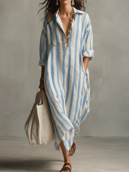 Amoura Dresses™ Maxi Shirt Dress