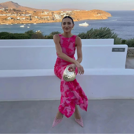 Amoura Dresses™ Robe élégante brodée aux hanches fines