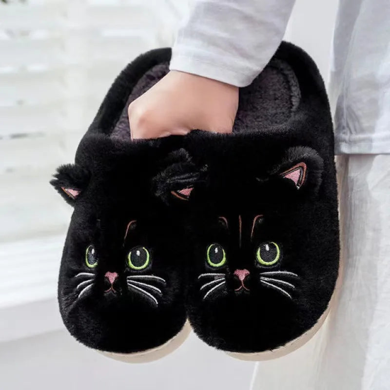 Lunara Winter™ Katzen-Plüschhausschuhe