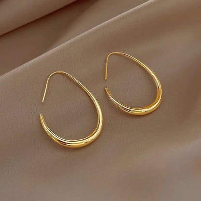 Elara Jewelry™Chunky Teardrop Hoop עגילי