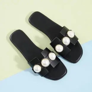 Solenne Shoes™ Fashion Pearl Flat Sandals