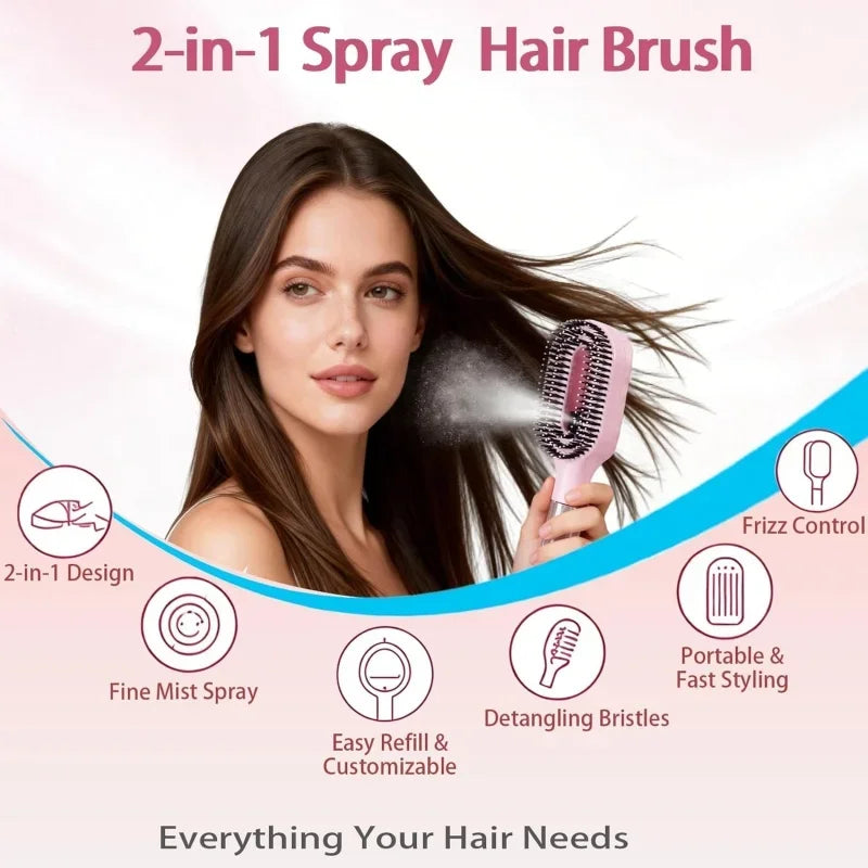 2-in-1 Mist Spray Hair Brush